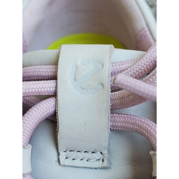 ECCO Flexure T-Cap Sneakers Womens Leather Shoes Off White Pink Size 35 / US 4 - Picture 12 of 12